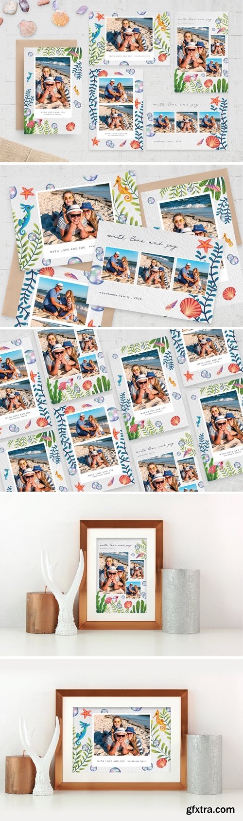 Summer Photo Card Templates Set L29TQ56