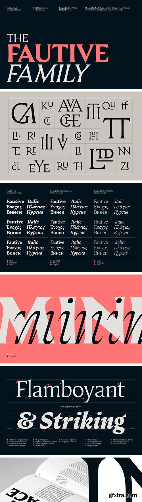 Fautive Font Family - Latin, Greek, Cyrillic