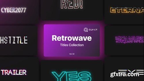 Videohive Retrowave Motion Titles Vol. 02 45405441