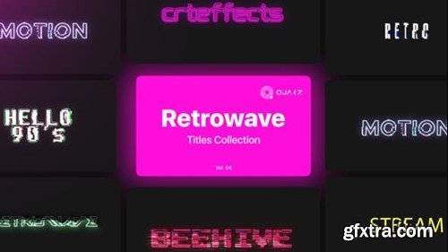 Videohive Retrowave Motion Titles Vol. 04 45405602