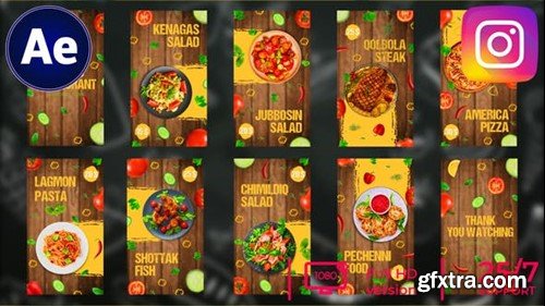 Videohive 10 In 1 Stories Food Promo 45426052