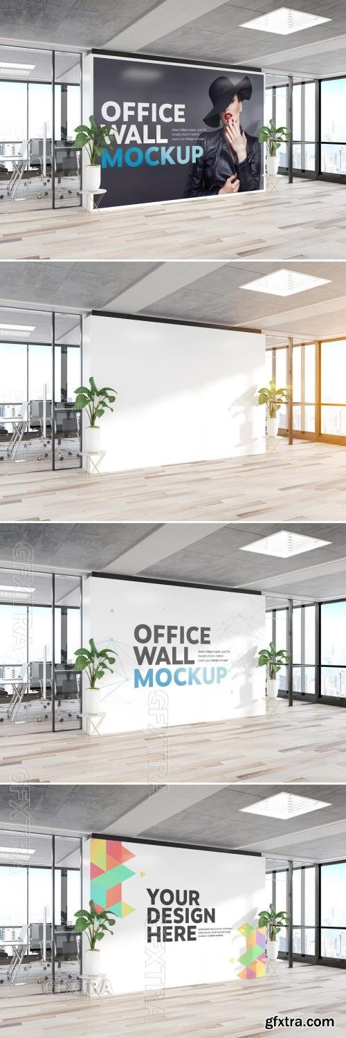 Printed Wall in Modern Office Mockup 271272603