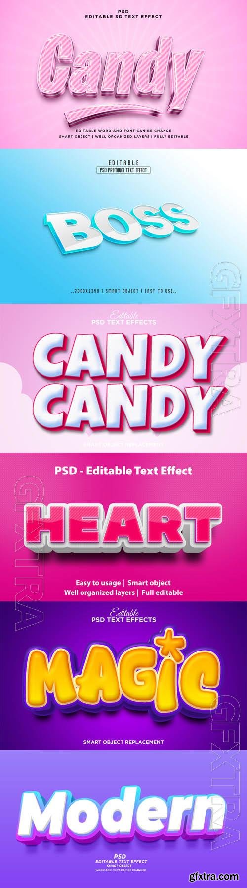 Psd style text effect editable set vol 446