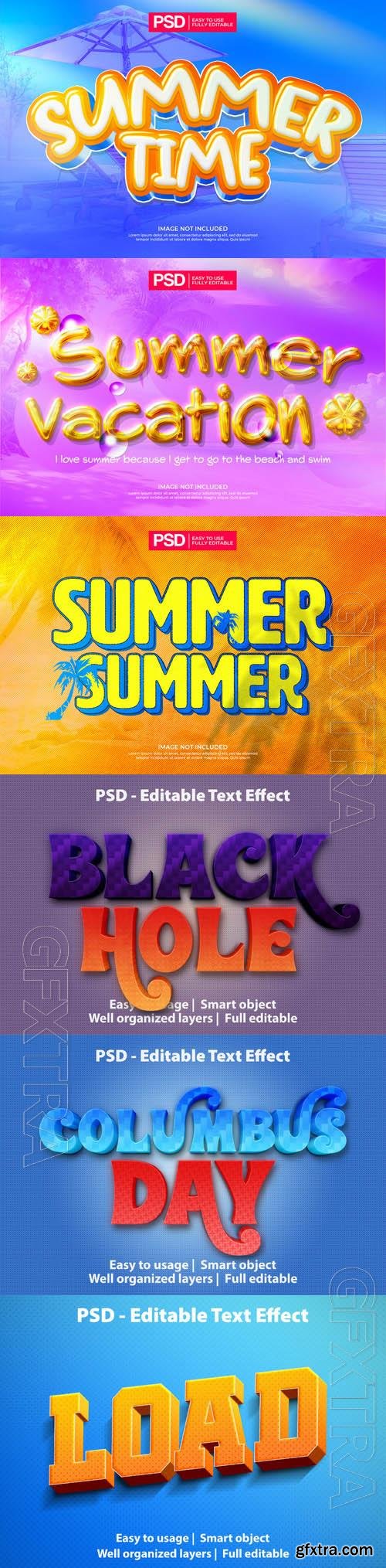 Psd style text effect editable set vol 442