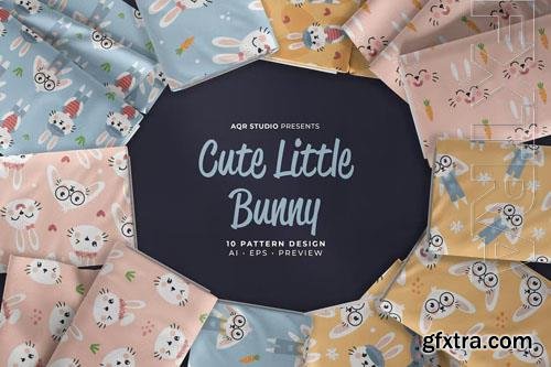 Cute Little Bunny - Seamless Pattern