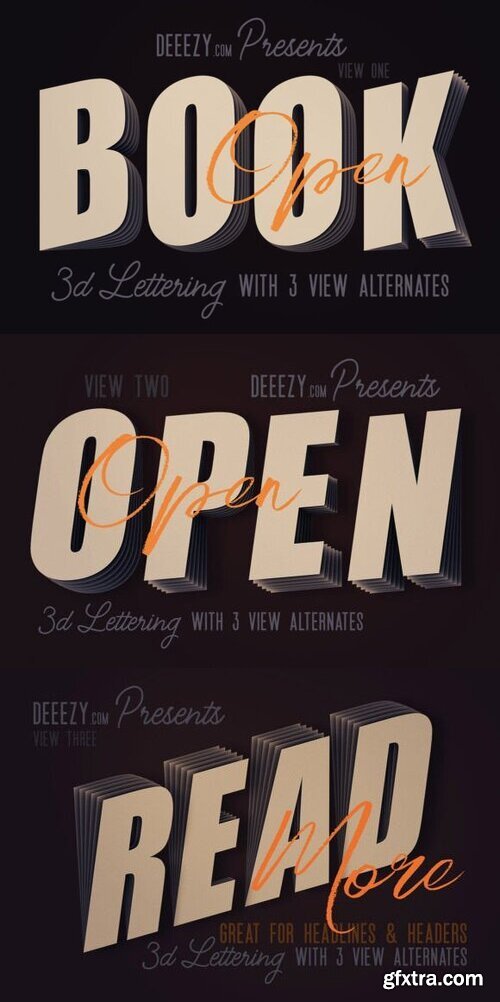 Open Book 3D Lettering