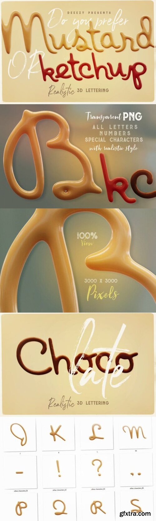 Mustard 3D Lettering