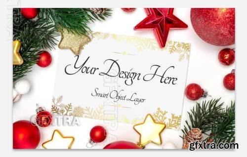Holiday Card and Decorations Mockup 228345237