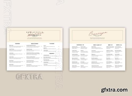 Dinner Menu Layout with Pale Yellow Header 328566660
