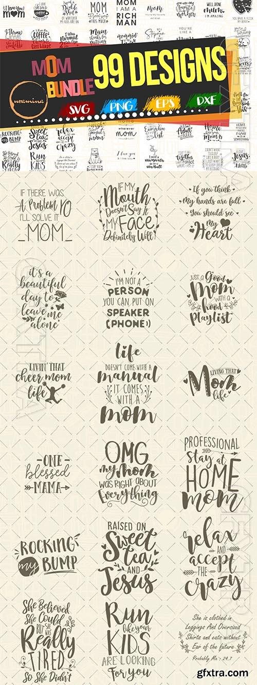 Funny Mom, Mother's Day bundle design elements