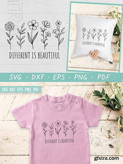 Beautiful field flower bundle design elements