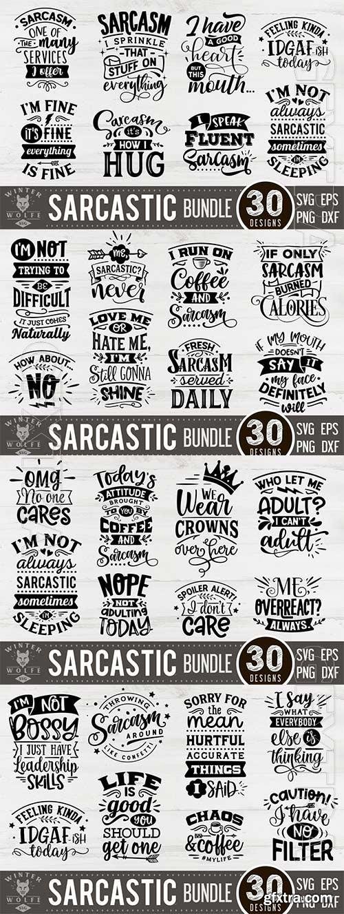 Sarcastic Bundle 30 designs elements