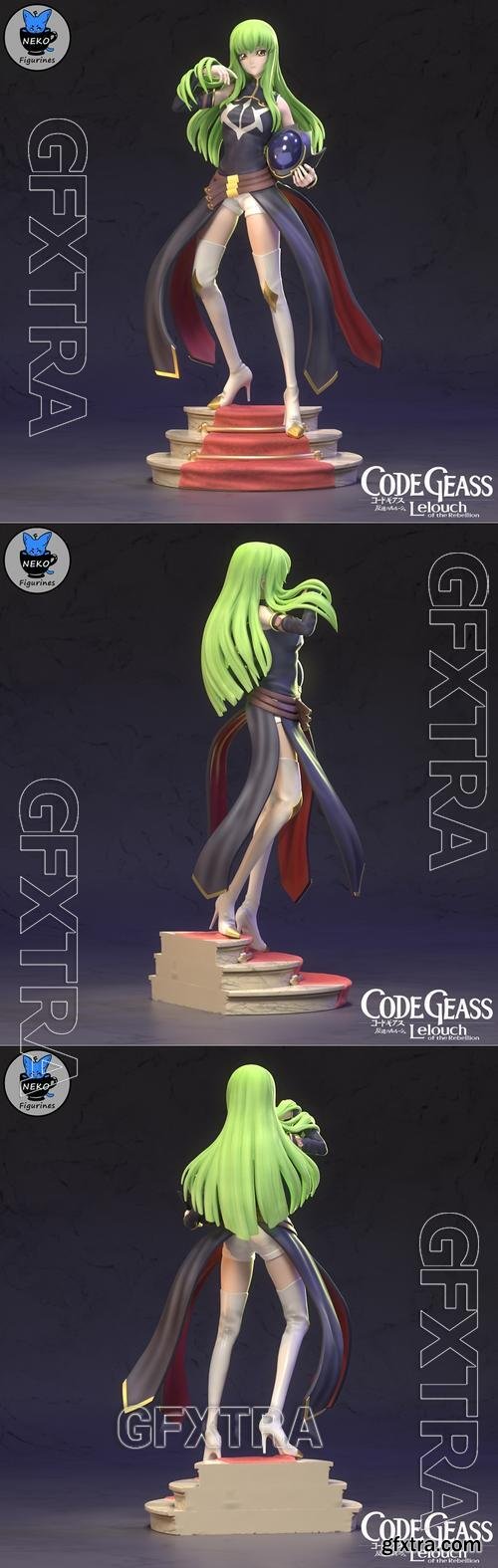 C.C (Code-Geass) - Neko Figurines &ndash; 3D Print Model