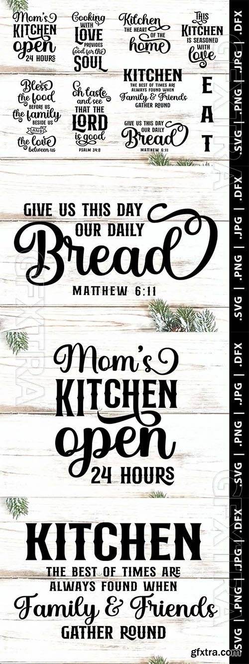 Kitchen Quotes Bundle for Sign Maker and Kitchen Towel