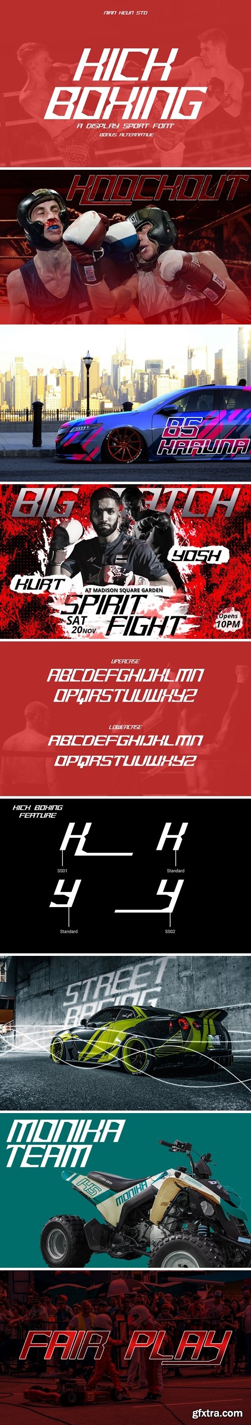 Kick Boxing - Display Sport Font