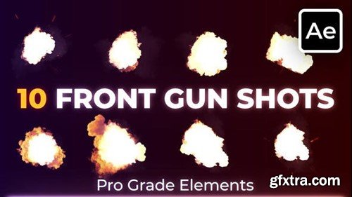 Videohive Front Gun Muzzle Flashes 45500927