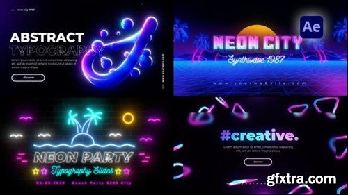 Videohive Neon Retro Typography 45506392