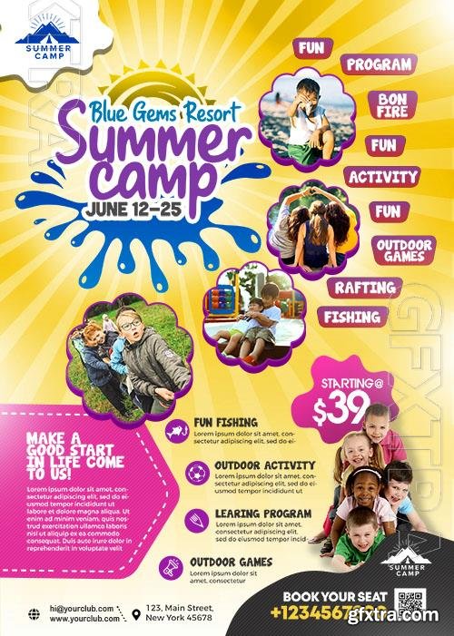 Kids Summer Camp Activities Flyer Template PSD