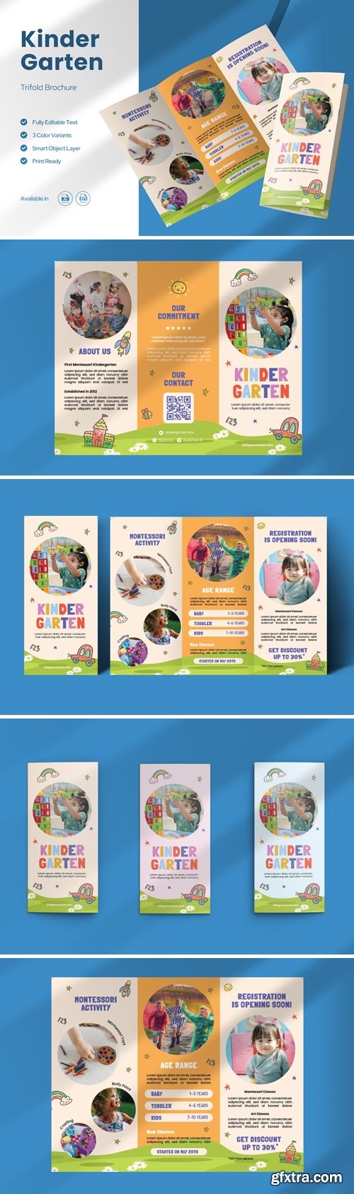 Kindergarten Brochure Template 2RY4A95