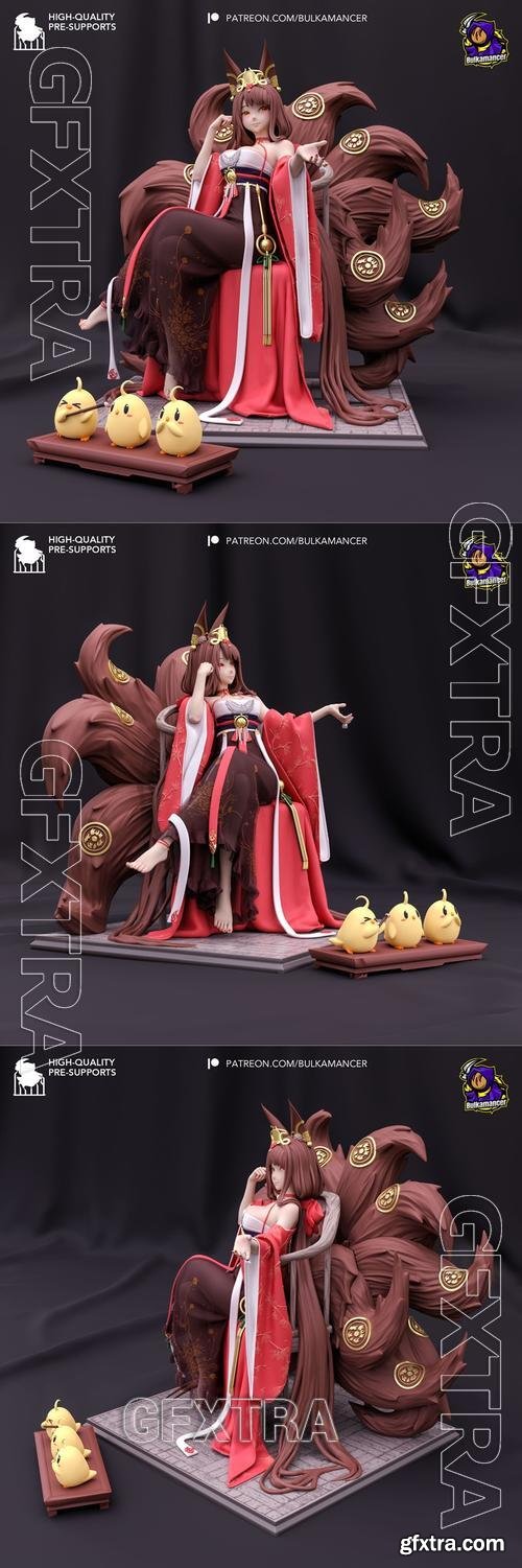 Pensive Kitsune &ndash; 3D Print Model