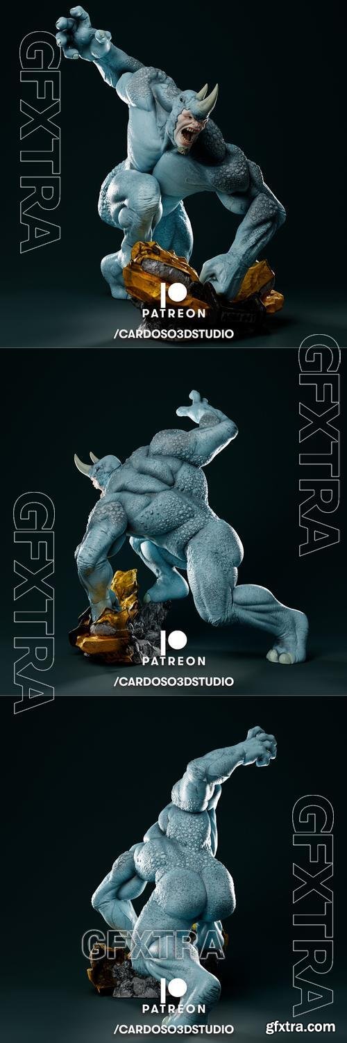 Rhino Statue &ndash; 3D Print Model