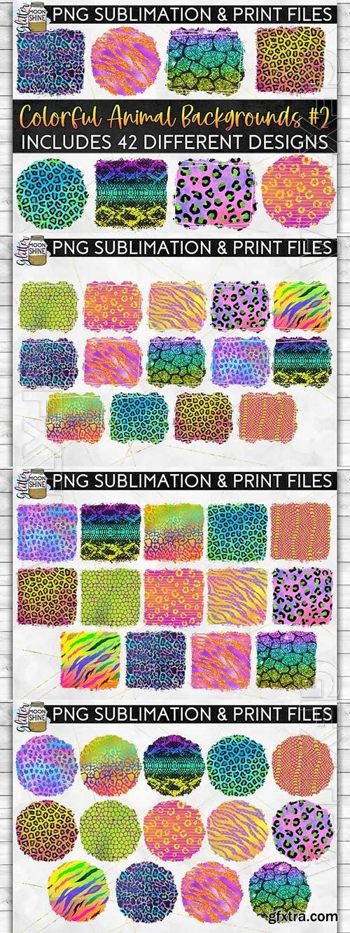 Colorful animal print bundle design elements