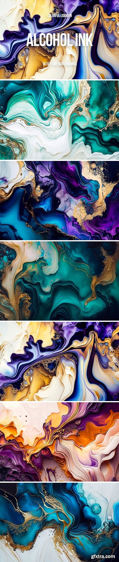 Alcohol Ink Liquid Texture Backgrounds 8GYYANU