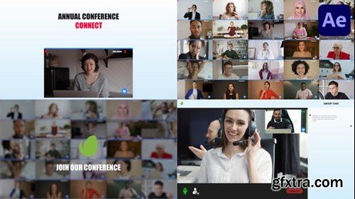 Videohive Video Conference Multiscreen for After Effects 45527366