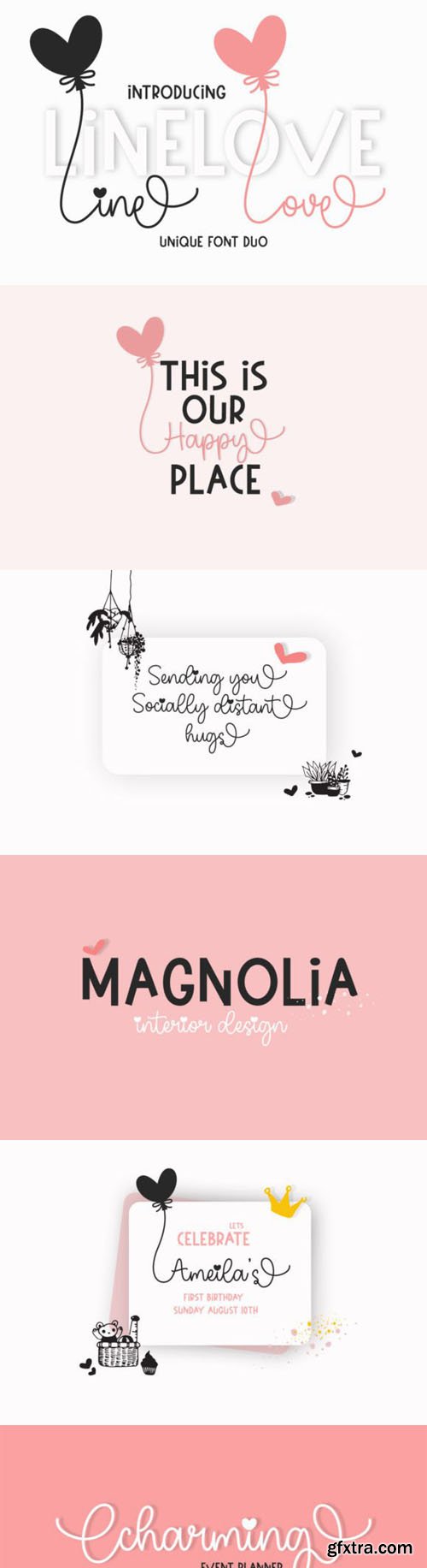 Line Love Font Duo