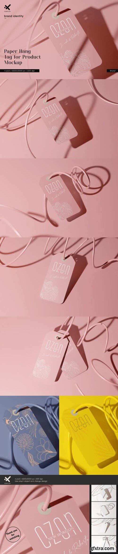 Paper Hang Tag for Product Mockup