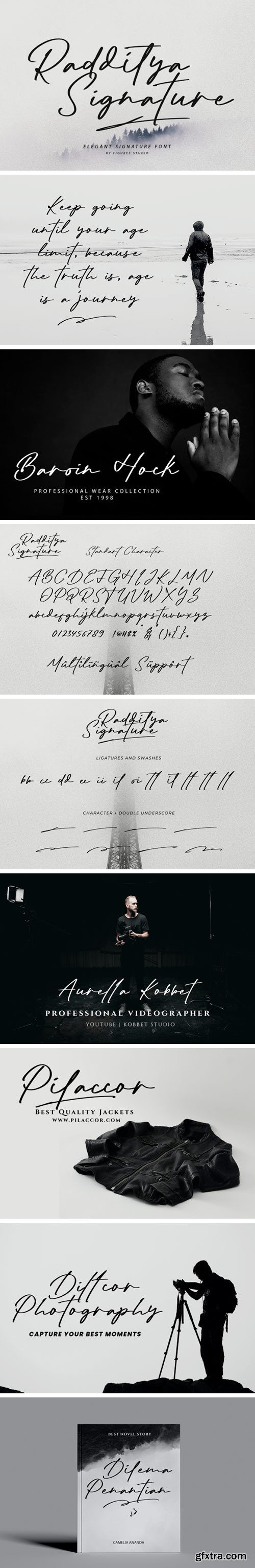 Radditya Signature Font