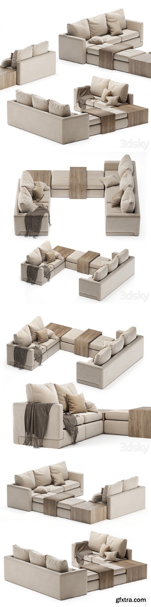 Minotti sofa cream