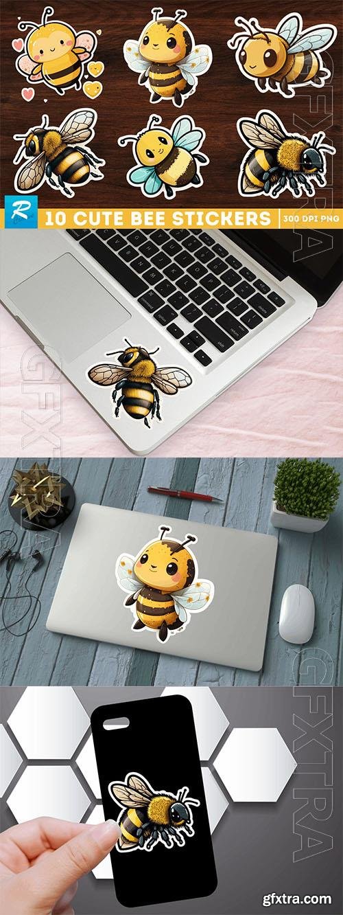 Cute Bee Sticker Bundle