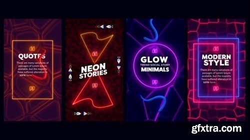 Videohive Neon Quotes Stories 45531200