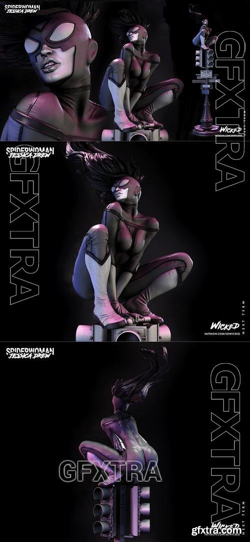 WICKED - Spider Woman Statue &ndash; 3D Print Model