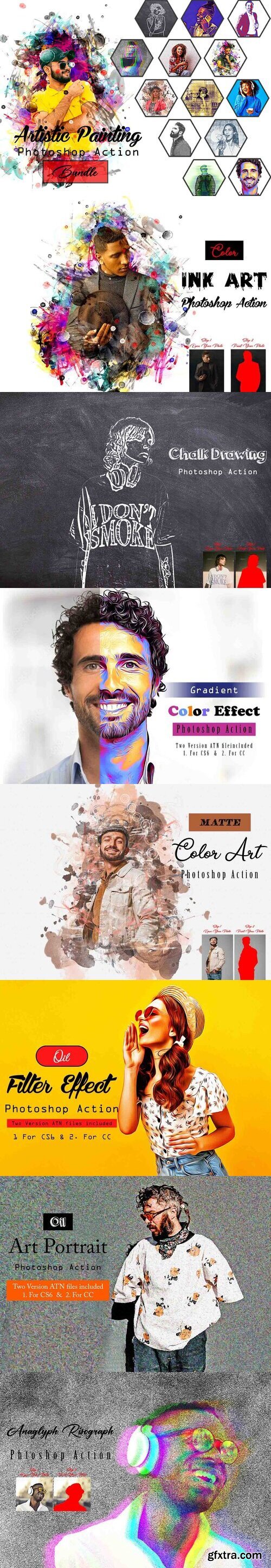 Creativemarket - Artistic Painting PS Action Bundle 16484564