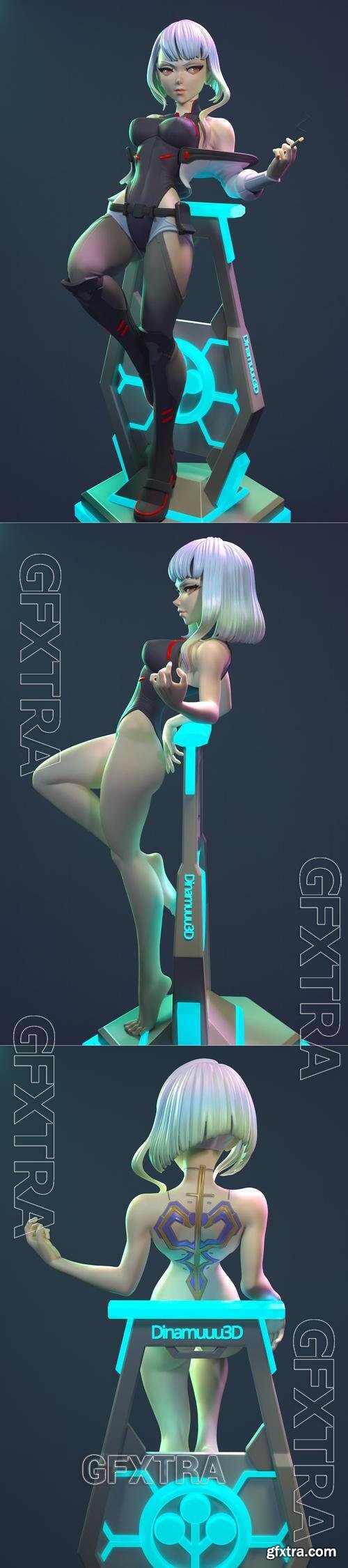 Dinamuuu3d - Lucy Edgerunner &ndash; 3D Print Model