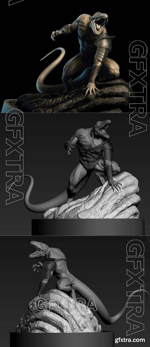 Lizard Warrior &ndash; 3D Print Model