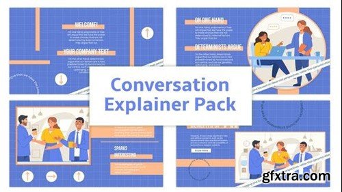 Videohive After Effects Conversation Explainer Animation Scene Pack 45523607