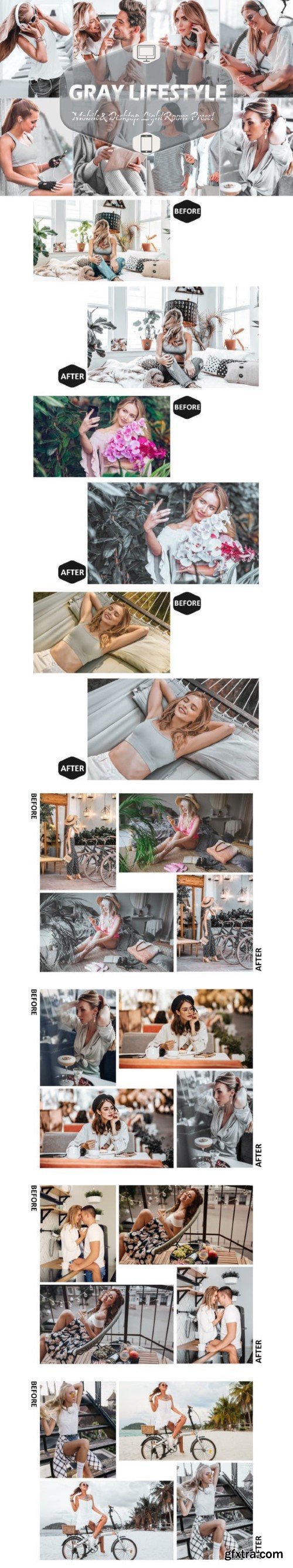 12 Gray Lifestyle Lightroom Presets