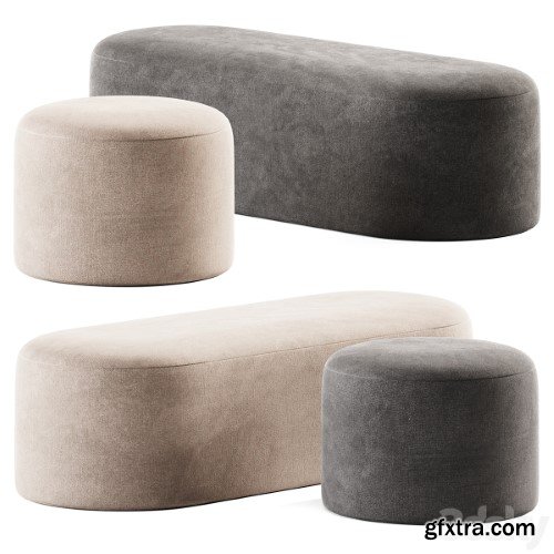 Proto Plus Halle Pouf and Bench