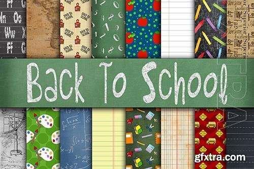 Back To School Digital Paper Textures