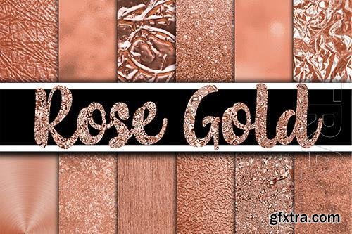 Rose Gold Digital Paper Textures