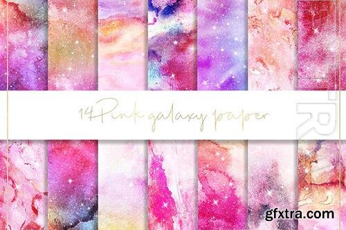 Galaxy watercolor digital paper