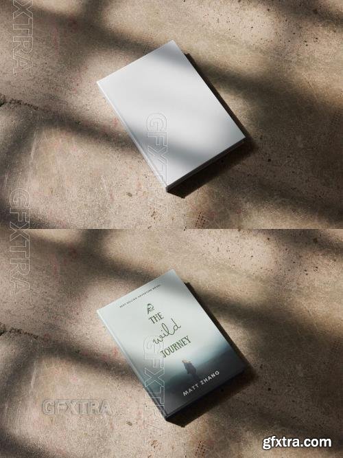 Close Hardcover Book Mockup With Window Light 544818251 