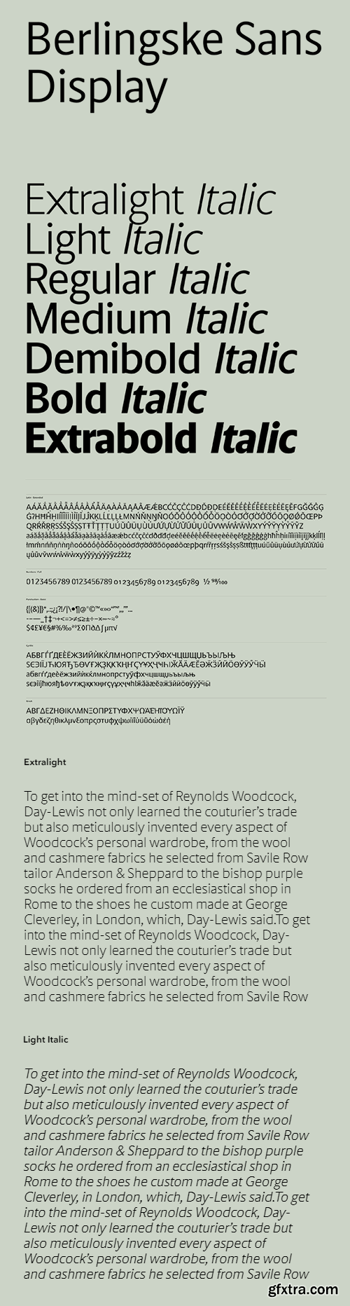 Berlingske Sans Display Font Family