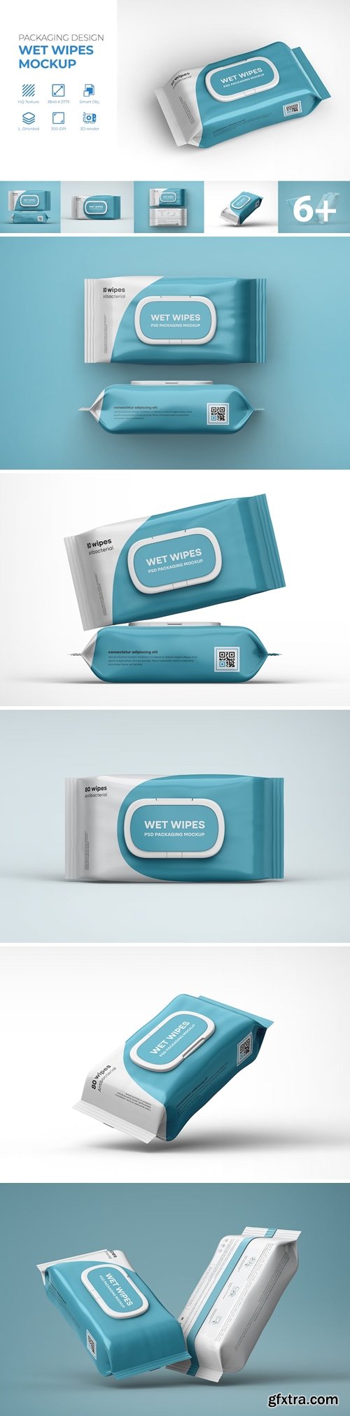 Wet Wipes Packaging Box Mockup 5RDFX89