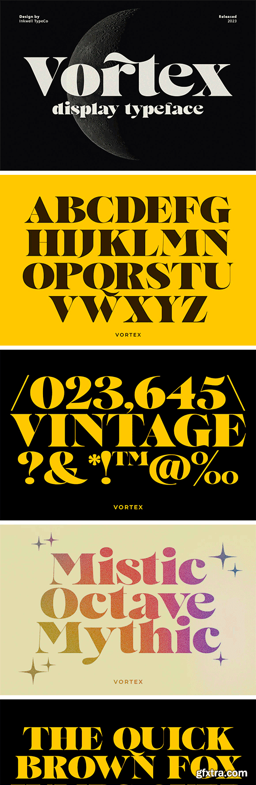 Vortex Display Typeface