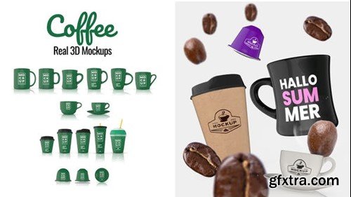 Videohive Coffee Real 3D Mockups 45571616