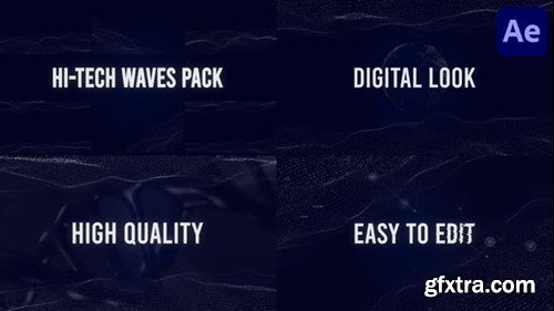 Videohive HiTech Waves Pack for After Effects 45543625